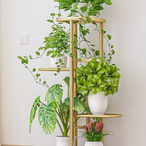 花架子室內家用鐵藝花盆置物架客廳落地式陽台綠蘿植物擺放架 花架子室內家用鐵藝花盆置物架客廳落地式陽台綠蘿植物擺放架