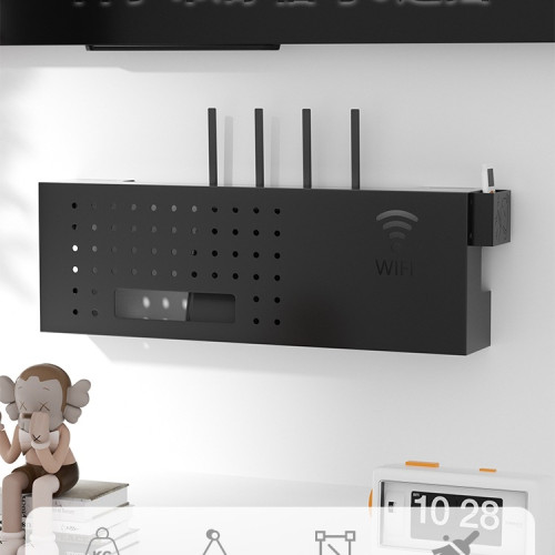 路由器收納盒高顔值免打孔無線wifi電視機機頂盒置物架光貓放置架 路由器收納盒高顔值免打孔無線wifi電視機機頂盒置物架光貓放置架