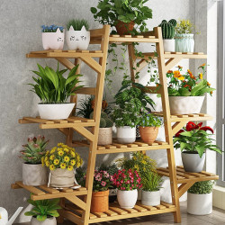 陽台落地式小花架子楠竹客廳多肉置物架花盆支架植物托架養花靠牆