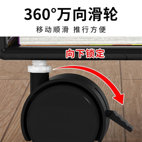 鐵藝書架收納盒辦公室立書架學生教室收納桌下可移動矮置物落地 鐵藝書架收納盒辦公室立書架學生教室收納桌下可移動矮置物落地