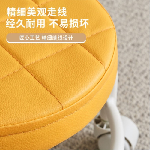萬向輪小凳子靜音移動靠背家用滑滑凳客廳茶幾矮凳寶寶學步凳皮凳
