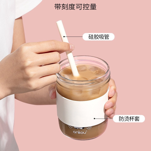 隔夜燕麥杯可攜式外帶豆漿早餐酸奶杯帶蓋勺奶昔麥片沖泡牛奶杯 隔夜燕麥杯可攜式外帶豆漿早餐酸奶杯帶蓋勺奶昔麥片沖泡牛奶杯