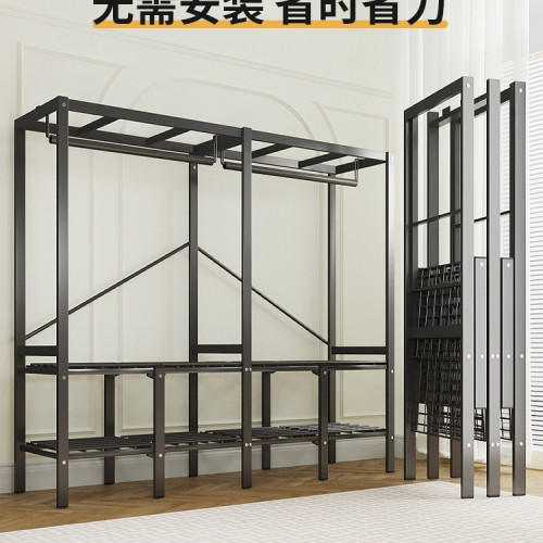 掛衣架落地臥室家用衣帽架房間衣架掛衣秋冬金屬衣櫃免布衣櫃 掛衣架落地臥室家用衣帽架房間衣架掛衣秋冬金屬衣櫃免布衣櫃