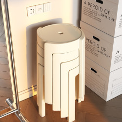 塑膠凳子家用加厚可曡放圓凳結實耐用高板凳客人備用膠凳餐桌椅子