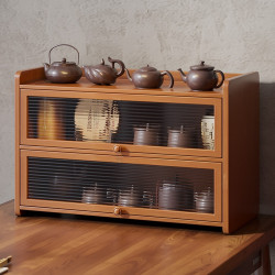 桌面博古架小型茶杯茶具收納置物架桌上茶台紫砂壺多層擺放展示架