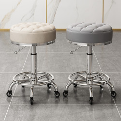 美容凳子滑輪理髮店椅美容院大工凳升降轉椅圓凳美髮美甲椅子