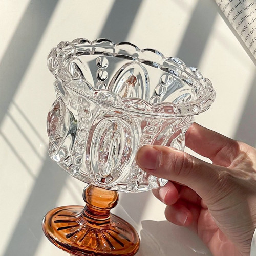 法式浪漫復古浮雕香檳杯高顔值中古微醺酒杯紅酒高腳甜酒玻璃杯子 法式浪漫復古浮雕香檳杯高顔值中古微醺酒杯紅酒高腳甜酒玻璃杯子