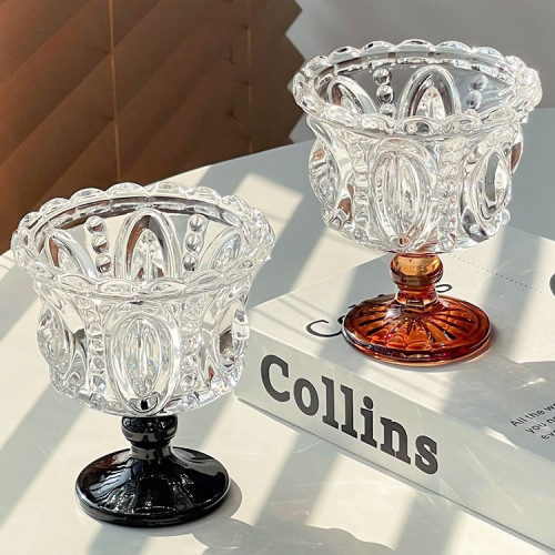 法式浪漫復古浮雕香檳杯高顔值中古微醺酒杯紅酒高腳甜酒玻璃杯子 法式浪漫復古浮雕香檳杯高顔值中古微醺酒杯紅酒高腳甜酒玻璃杯子