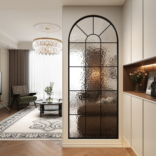 法式復古玻璃屏風客廳奶油風鐵藝隔斷假窗戶創意拱門玄關遮擋裝飾 法式復古玻璃屏風客廳奶油風鐵藝隔斷假窗戶創意拱門玄關遮擋裝飾