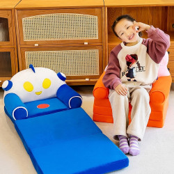 兒童沙發椅可座可躺一體卡通沙發幼兒可折曡懶人沙發男孩女孩躺椅