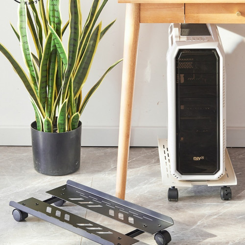 電腦主機托架可移動機箱底座帶滑輪支架置物架家用桌上型辦公室托盤 電腦主機托架可移動機箱底座帶滑輪支架置物架家用桌上型辦公室托盤