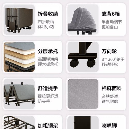 午休折曡床辦公室單人床工位午睡躺椅成人家用醫院陪護行軍床 午休折曡床辦公室單人床工位午睡躺椅成人家用醫院陪護行軍床