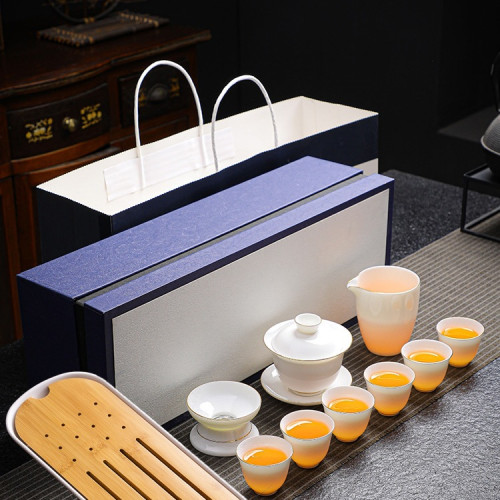 懸停羊脂玉茶具陶瓷過濾蓋碗茶杯茶壺禮盒白瓷家用金邊德化瓷 懸停羊脂玉茶具陶瓷過濾蓋碗茶杯茶壺禮盒白瓷家用金邊德化瓷
