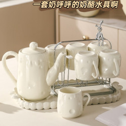 輕奢喬遷杯具水壺套裝家庭涼水杯家用客廳茶幾高顔值杯子茶杯套裝