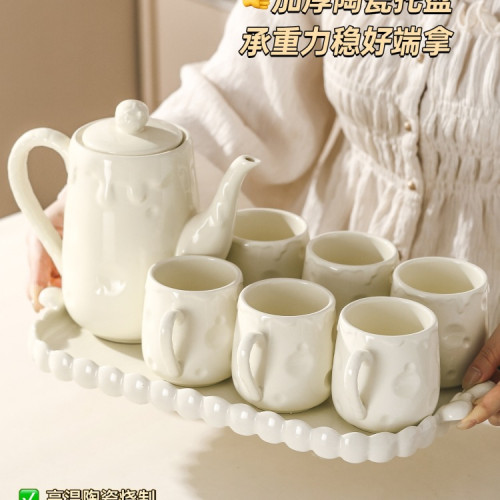 輕奢喬遷杯具水壺套裝家庭涼水杯家用客廳茶幾高顔值杯子茶杯套裝 輕奢喬遷杯具水壺套裝家庭涼水杯家用客廳茶幾高顔值杯子茶杯套裝