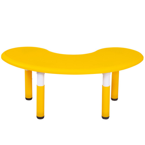 兒童桌椅套裝塑膠升降月亮桌寶寶學習月牙弧形桌幼兒園半圓桌加厚 兒童桌椅套裝塑膠升降月亮桌寶寶學習月牙弧形桌幼兒園半圓桌加厚