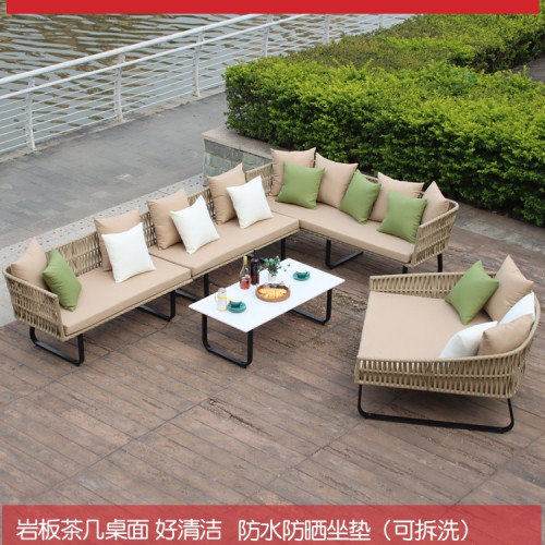 戶外沙發組合室外雙人酒店休閒陽光房庭院陽台防水民宿藤編沙發椅 戶外沙發組合室外雙人酒店休閒陽光房庭院陽台防水民宿藤編沙發椅