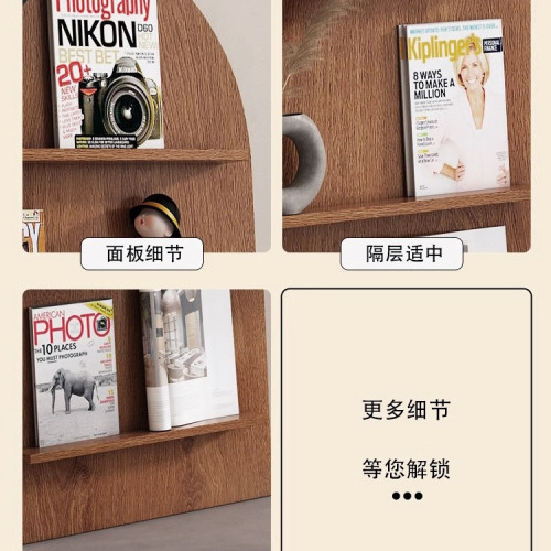 落地書架北歐ins書架靠牆收納架報刊繪本展示架多層網紅雜志 落地書架北歐ins書架靠牆收納架報刊繪本展示架多層網紅雜志