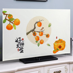 2025年新款電視機防塵罩套55寸65寸75寸布罩掛在牆上的裝飾遮蓋布