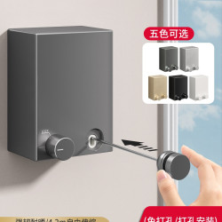 隱形晾衣繩室內免打孔收縮鋼絲晾衣架衛生間陽台伸縮掛曬衣服