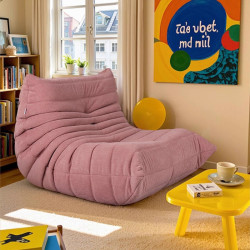 粉色毛毛蟲沙發2025新款客廳懶人沙發躺臥休閒窩窩椅單人小沙發椅