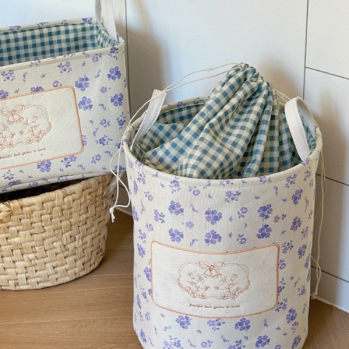 布藝刺綉收納箱車用零食雜物收納筐衣服束口防塵髒衣桶陽台髒衣桶 布藝刺綉收納箱車用零食雜物收納筐衣服束口防塵髒衣桶陽台髒衣桶