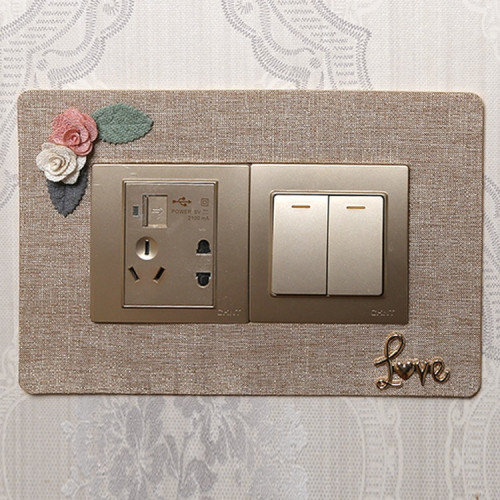 開關裝飾牆貼保護套布藝燈開關插座防塵罩邊框套牆壁燈開關保護貼 開關裝飾牆貼保護套布藝燈開關插座防塵罩邊框套牆壁燈開關保護貼