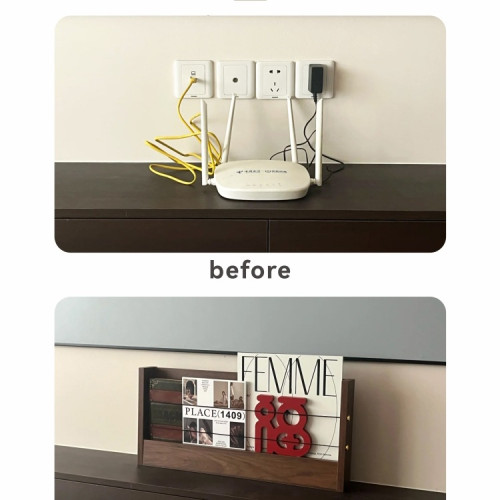 路由器遮醜收納架無線wifi光貓機頂盒電視櫃隱藏電線插座電箱美化 路由器遮醜收納架無線wifi光貓機頂盒電視櫃隱藏電線插座電箱美化