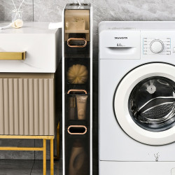 衛生間夾縫收納櫃浴室抽屜式置物架免縫隙櫃儲物櫃塑膠夾縫櫃