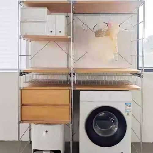 洗衣機上方置物架落地多層陽台儲物架貓砂盆置物架衛生間收納架 洗衣機上方置物架落地多層陽台儲物架貓砂盆置物架衛生間收納架