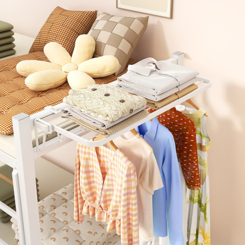 宿舍床邊掛衣桿寢室好物上鋪下鋪晾衣架床頭掛鉤掛衣服衣帽架 宿舍床邊掛衣桿寢室好物上鋪下鋪晾衣架床頭掛鉤掛衣服衣帽架