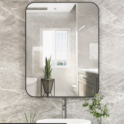 浴室衛生間鏡子貼牆自粘厠所洗漱台化妝壁掛免打孔掛牆式玻璃高清