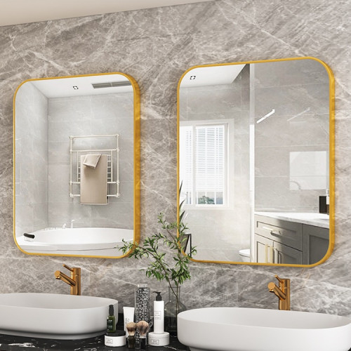 浴室衛生間鏡子貼牆自粘厠所洗漱台化妝壁掛免打孔掛牆式玻璃高清 浴室衛生間鏡子貼牆自粘厠所洗漱台化妝壁掛免打孔掛牆式玻璃高清