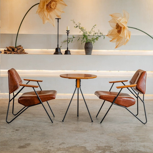 單人沙發網紅咖啡廳奶茶甜品桌椅組合商用洽談休閒鐵藝椅子 單人沙發網紅咖啡廳奶茶甜品桌椅組合商用洽談休閒鐵藝椅子