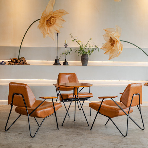 單人沙發網紅咖啡廳奶茶甜品桌椅組合商用洽談休閒鐵藝椅子 單人沙發網紅咖啡廳奶茶甜品桌椅組合商用洽談休閒鐵藝椅子