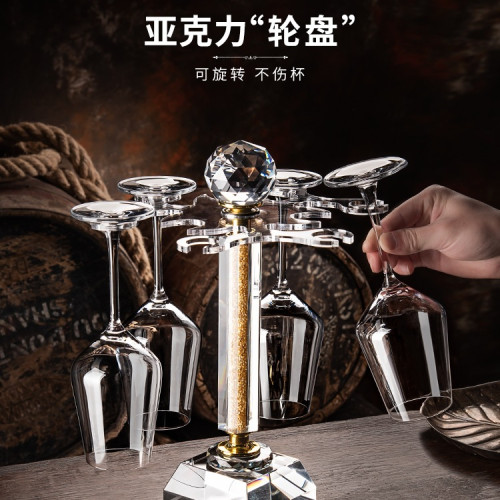 水晶紅酒杯架掛創意客廳擺件吊高腳杯架倒掛懸掛收納架子家用 水晶紅酒杯架掛創意客廳擺件吊高腳杯架倒掛懸掛收納架子家用