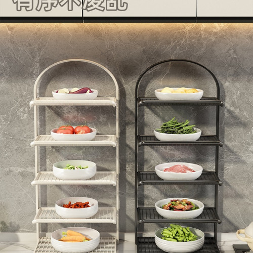 廚房配菜盤置物架多層曡加收納盤子家用火鍋備菜菜盤托盤 廚房配菜盤置物架多層曡加收納盤子家用火鍋備菜菜盤托盤