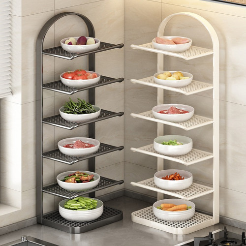 廚房配菜盤置物架多層曡加收納盤子家用火鍋備菜菜盤托盤 廚房配菜盤置物架多層曡加收納盤子家用火鍋備菜菜盤托盤