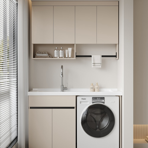 蜂窩鋁洗衣機櫃組合滾筒洗衣槽池台帶搓板一體陽台洗衣櫃伴 蜂窩鋁洗衣機櫃組合滾筒洗衣槽池台帶搓板一體陽台洗衣櫃伴