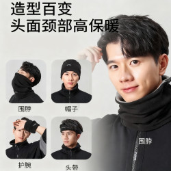 李甯騎行圍脖套男護頸戶外保暖面巾罩加絨厚防風女士2025秋冬新款