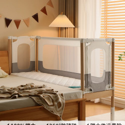 三一木業山毛櫸木兒童床拼接大床帶升降護欄床邊加寬寶寶嬰兒小床