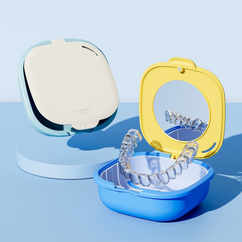 日式旅行多巴胺隱形牙套盒牙齒矯正保持器收納可攜式盒子假牙收納盒 日式旅行多巴胺隱形牙套盒牙齒矯正保持器收納可攜式盒子假牙收納盒