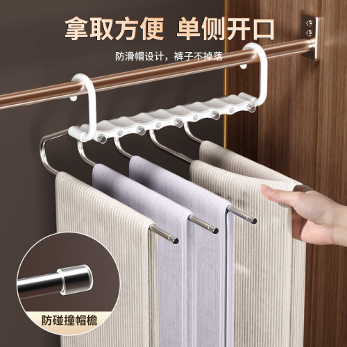 折曡褲架多功能多層褲子衣架家用魔術無痕褲夾衣櫃收納褲掛架 折曡褲架多功能多層褲子衣架家用魔術無痕褲夾衣櫃收納褲掛架