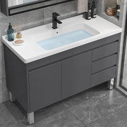 落地式浴室櫃下半部不帶鏡櫃衛生間陶瓷一體盆洗手臉池臉盆洗漱台