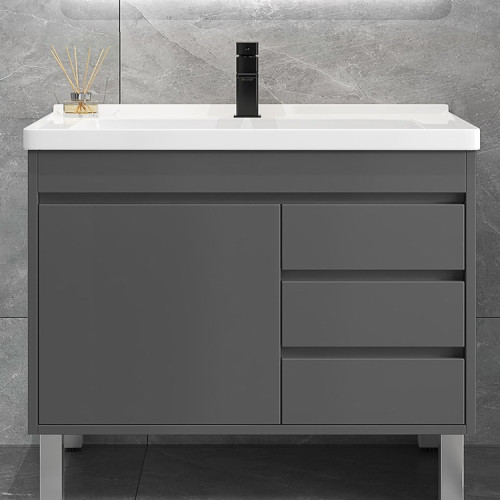 落地式浴室櫃下半部不帶鏡櫃衛生間陶瓷一體盆洗手臉池臉盆洗漱台