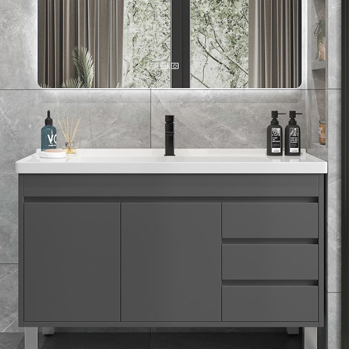 落地式浴室櫃下半部不帶鏡櫃衛生間陶瓷一體盆洗手臉池臉盆洗漱台