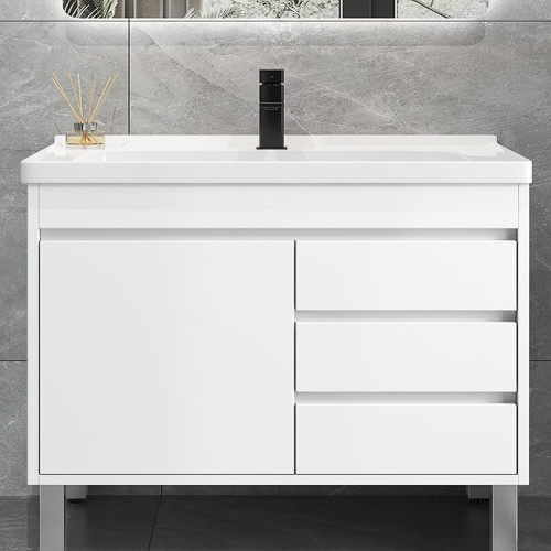 落地式浴室櫃下半部不帶鏡櫃衛生間陶瓷一體盆洗手臉池臉盆洗漱台