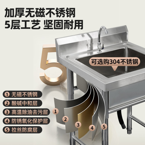 304加厚款不鏽鋼水池水槽單雙三平台水池家用商用洗碗洗手盆消毒 304加厚款不鏽鋼水池水槽單雙三平台水池家用商用洗碗洗手盆消毒