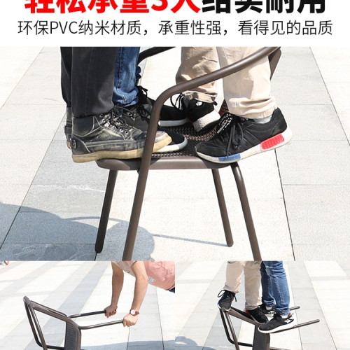 戶外桌椅三件套陽台小茶桌椅組合庭院露台休閒外擺室外圓桌椅 戶外桌椅三件套陽台小茶桌椅組合庭院露台休閒外擺室外圓桌椅