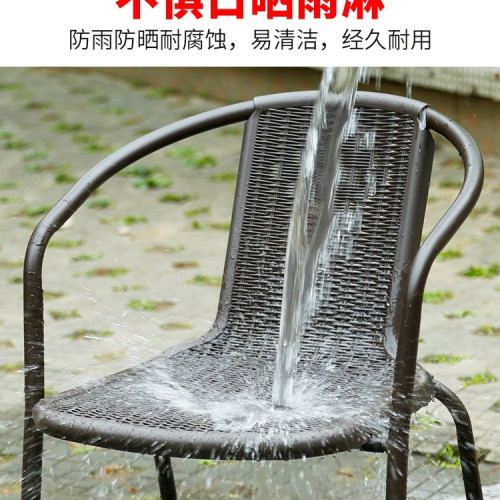 戶外桌椅三件套陽台小茶桌椅組合庭院露台休閒外擺室外圓桌椅 戶外桌椅三件套陽台小茶桌椅組合庭院露台休閒外擺室外圓桌椅